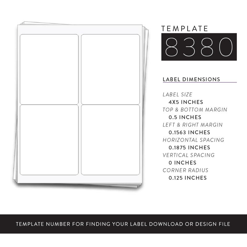 Dashleigh 40 Large Wine Bottle White Vinyl Printable Labels, 4x5 inches, Weatherproof and Waterproof, fits Classic Bordeaux, Burgundy, and Champagne Bottles (4x5 inches, 40 Labels) - Image 3